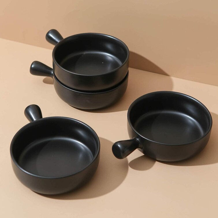 Ceramic Soup Bowls With Handles%2C French Onion Soup Bowls%2C 21 Oz For Cereal%2C Stew%2C Set Of 4 